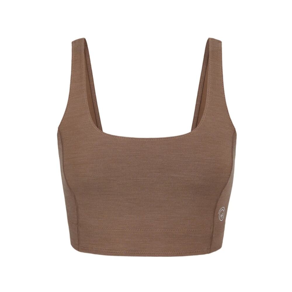 NWT Allbirds Natural Flow Crop Tank top - SMALL - Hazy Cocoa - SMALL
